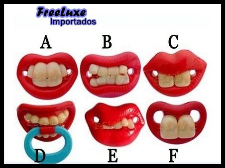 Chupeta engraçada de silicone