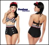 Biquini Vintage - Estilo Retrô, Cintura Alta, Com Bojo!